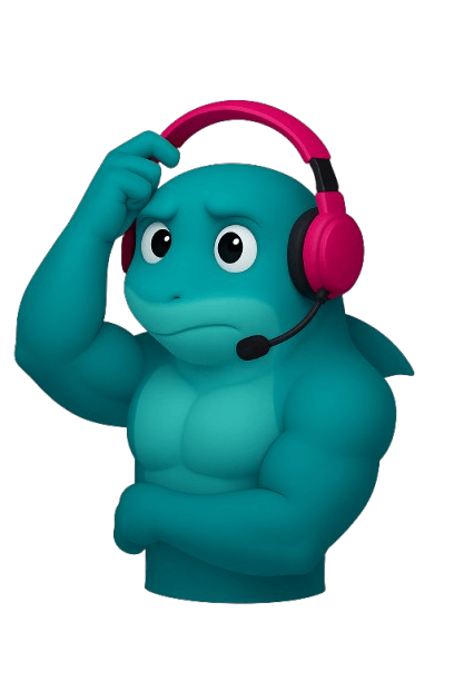 tiburón mascota pensando demasiado las cosas