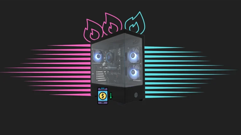 imagen ilustrativa de un pc gaming con un ryzen 5 5500 y una rtx 5060