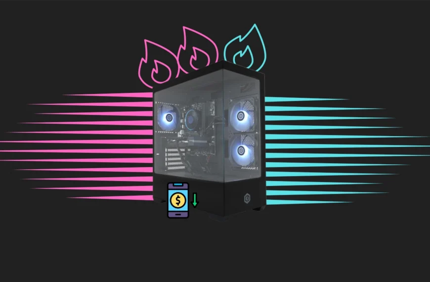 imagen ilustrativa de un pc gaming con un ryzen 5 5500 y una rtx 5060