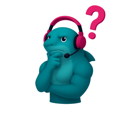 tiburón mascota que esta pensativo