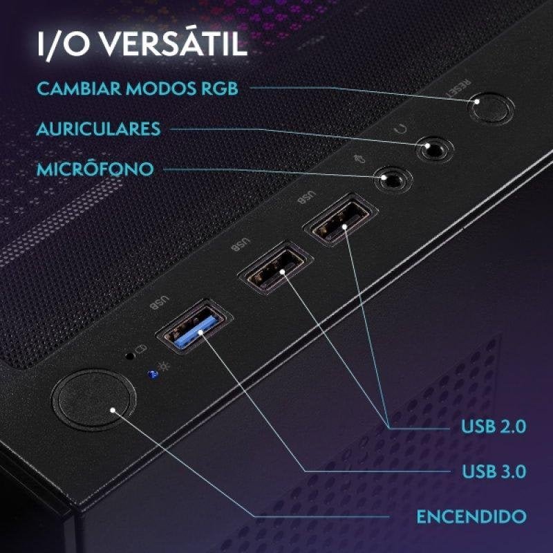 Imagen que muestra su versátil panel frontal