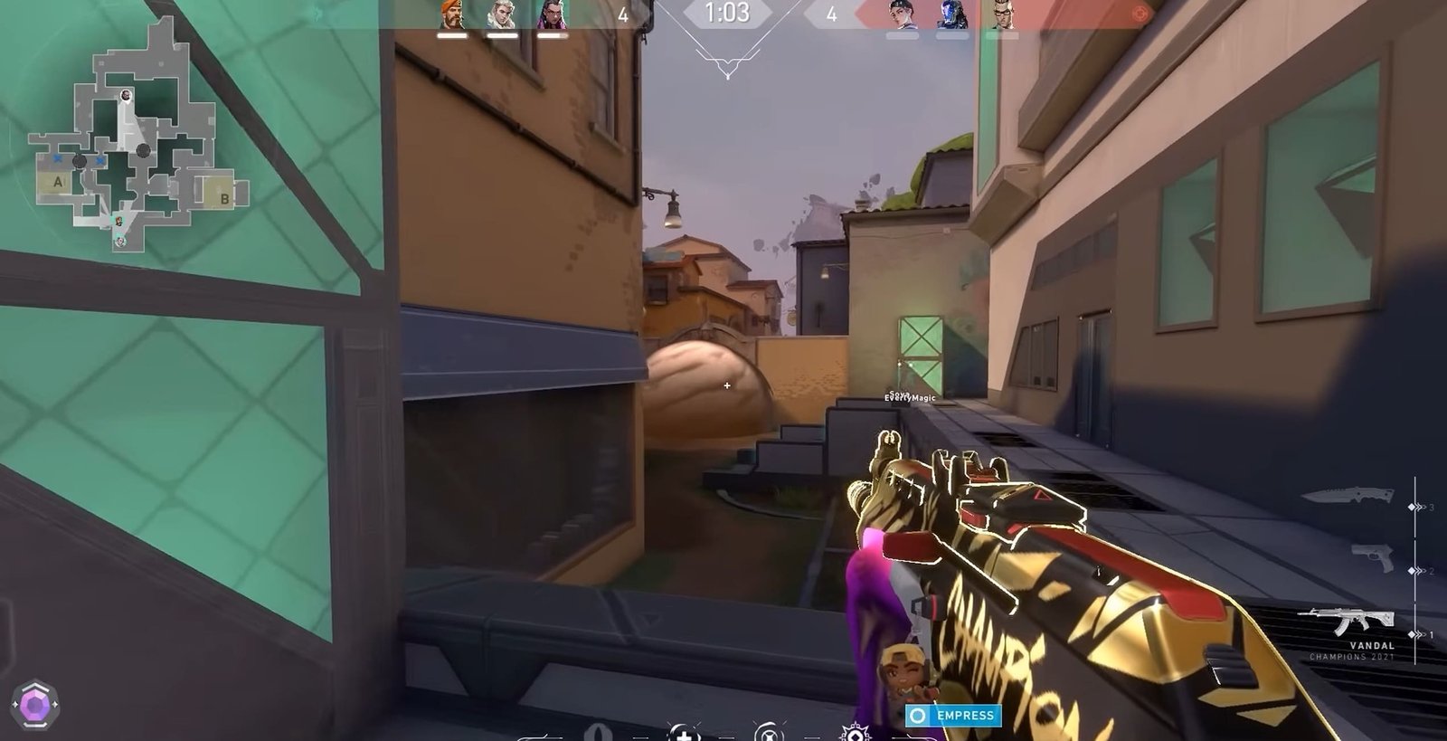 Imagen que muestra un gameplay del valorant